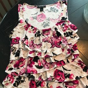 WHBM ruffle tiered tank